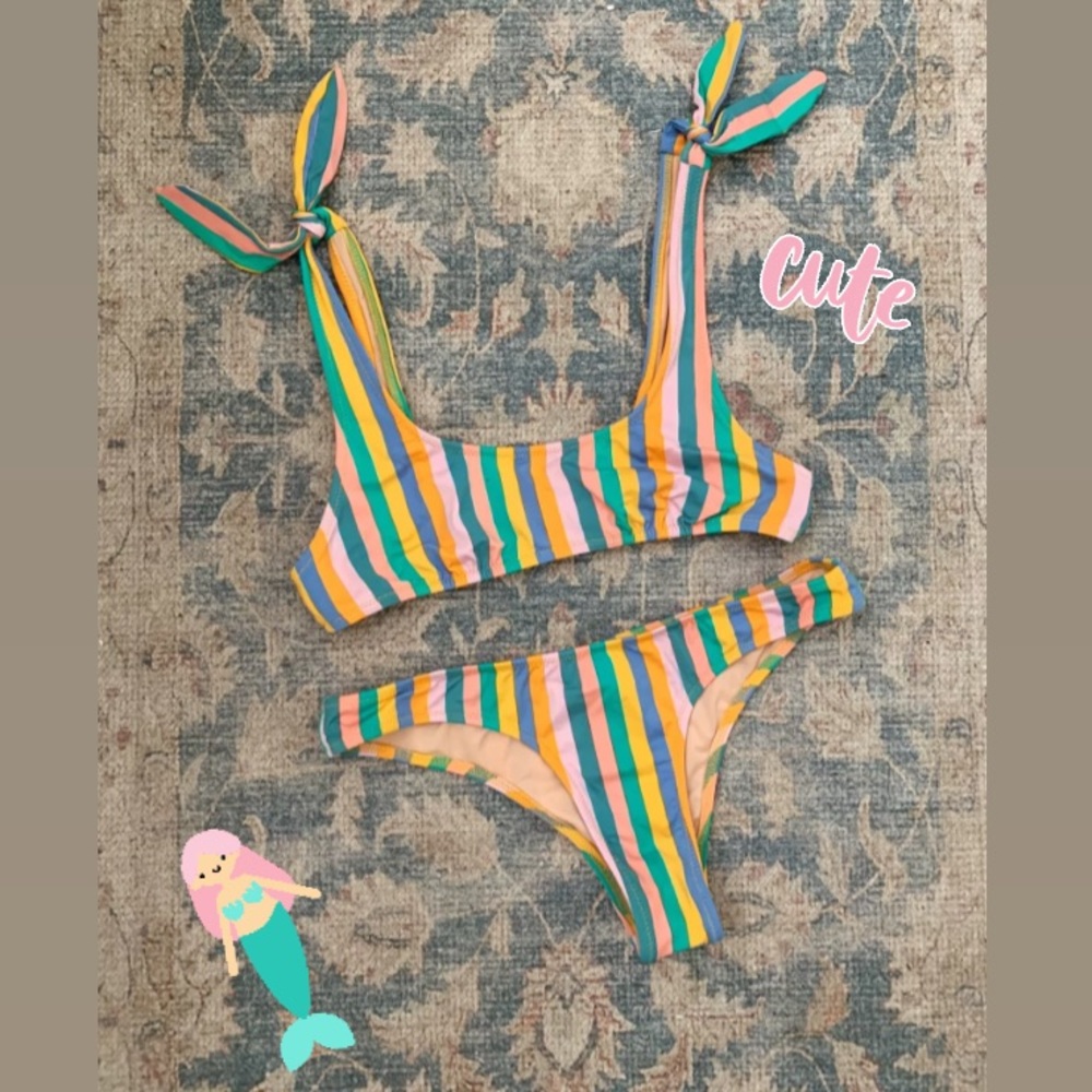 J. Crew Playa Cheeky  multi-color bikini bottom